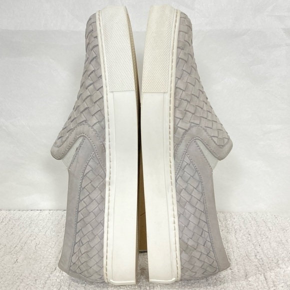 M. GEMÍ Womens Grey Leather Weave Slip On Loafer Made In Italy Shoes SZ EU 39.5 - Picture 7 of 12